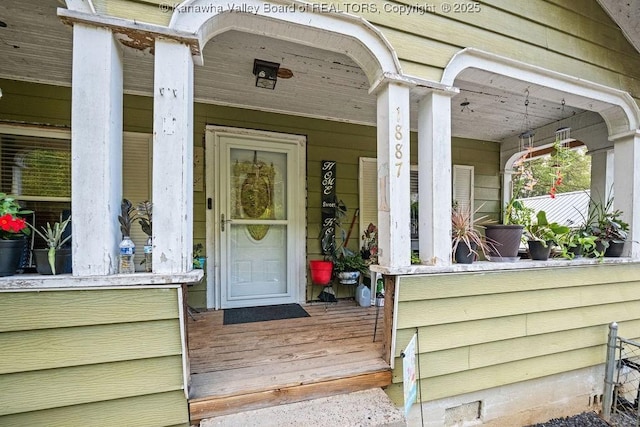 view of doorway to property