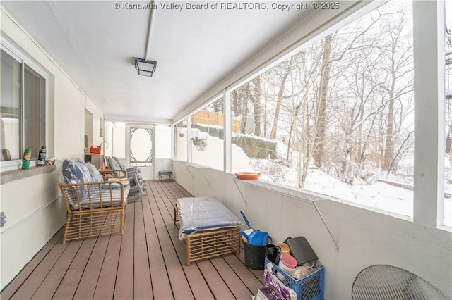 view of sunroom