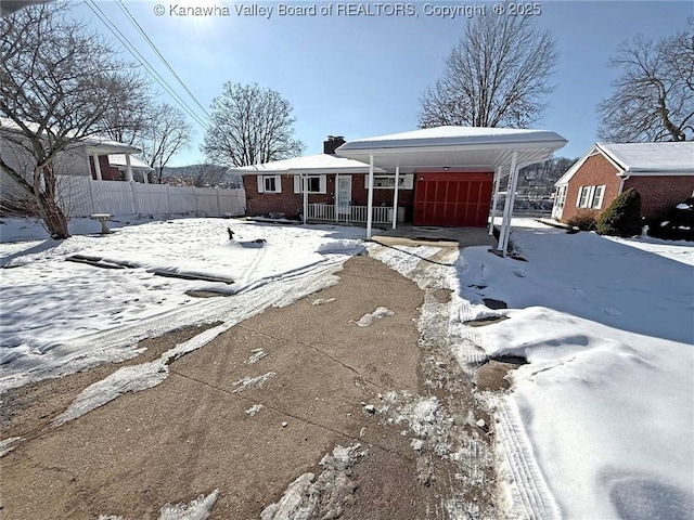 view of front of home