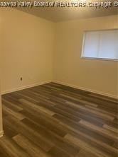 empty room featuring dark hardwood / wood-style floors