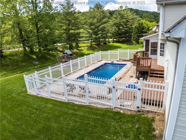 140 Waterside Cir, Winfield, WV 25213 - view of swimming pool with a deck