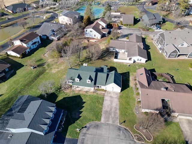 birds eye view of property featuring a residential view