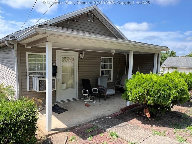 exterior space with covered porch