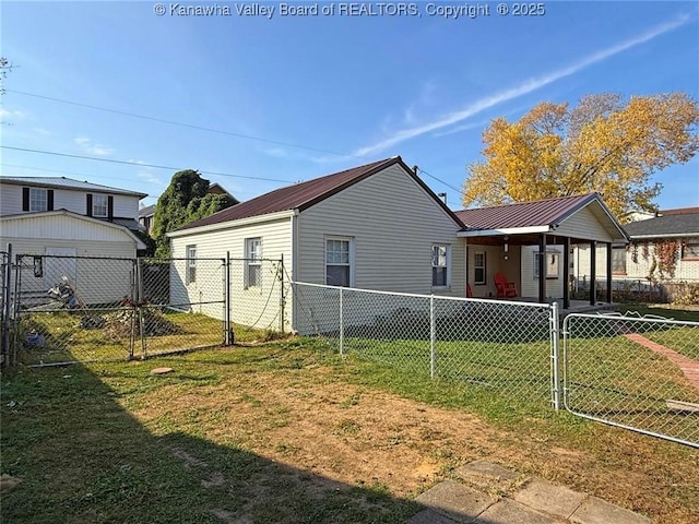 view of home's exterior featuring a lawn