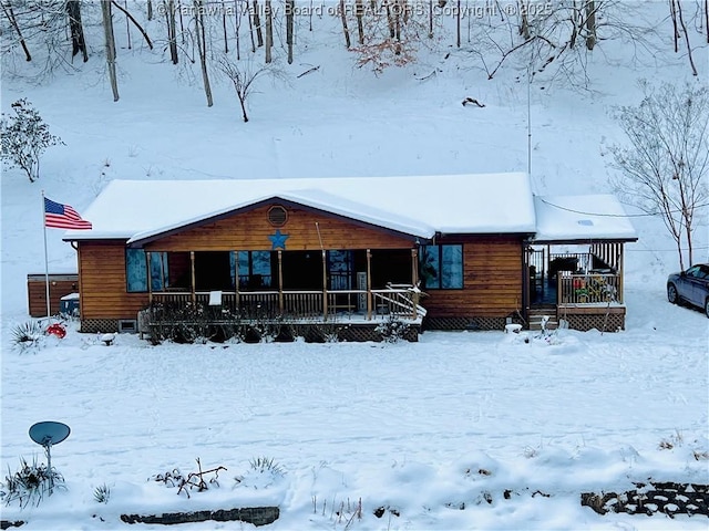 view of front of house with a porch