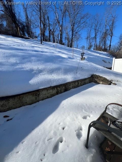 view of snowy yard