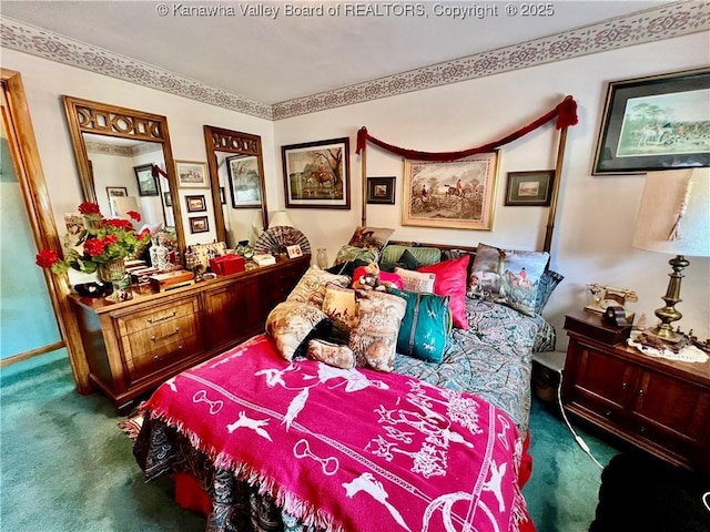 bedroom featuring carpet flooring