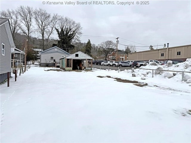 view of snowy yard