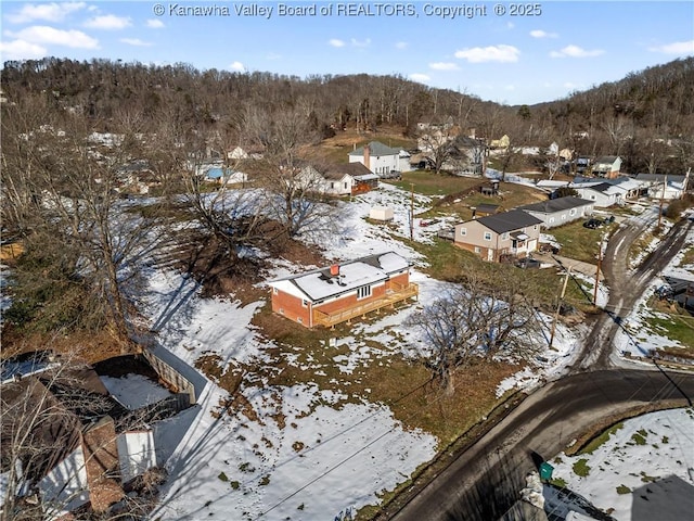 view of snowy aerial view