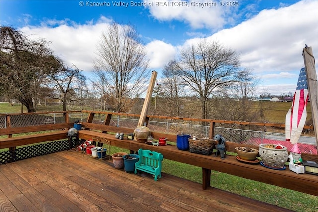 view of wooden terrace