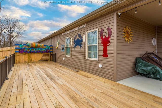 view of wooden terrace