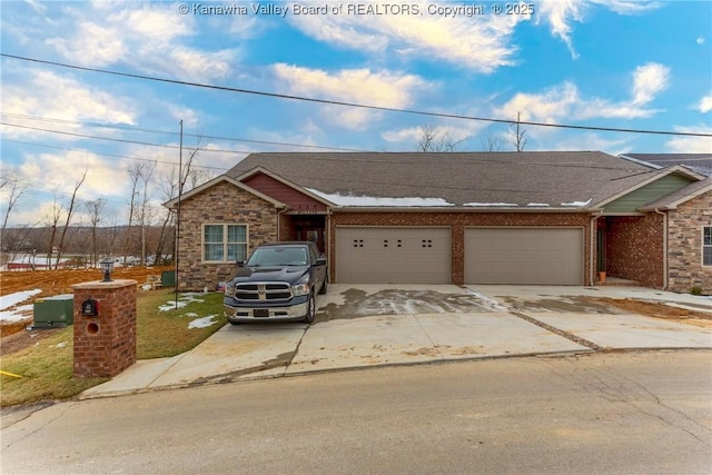 view of front of home featuring a garage