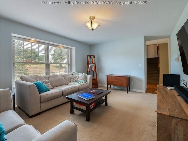 view of carpeted living room