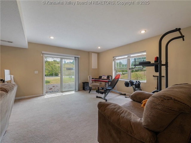 view of carpeted living room