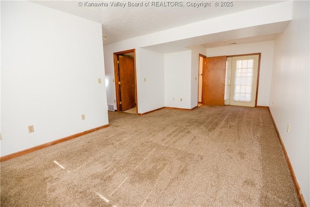 view of carpeted empty room