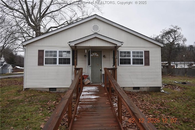 view of bungalow-style house