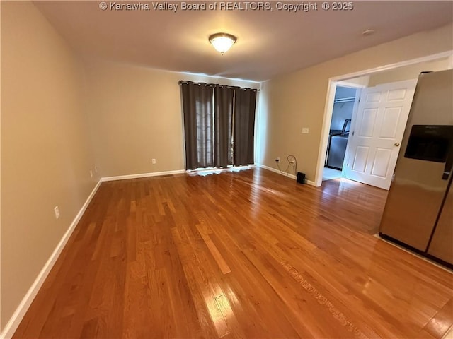 interior space with hardwood / wood-style flooring