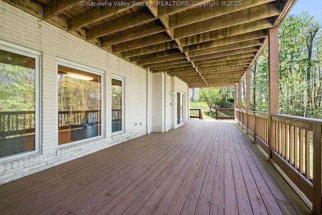 view of wooden deck