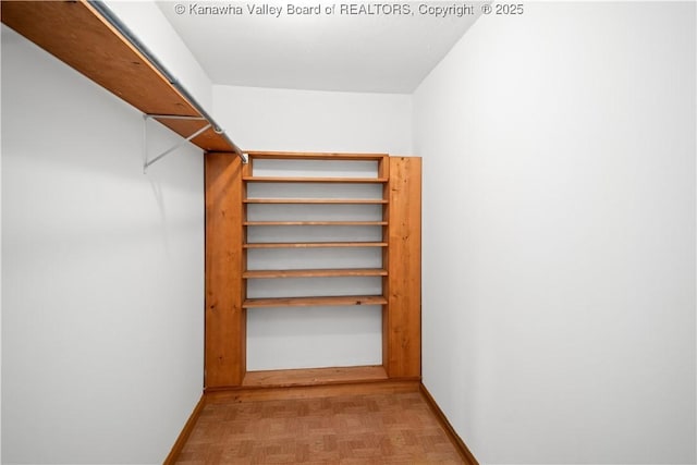 view of walk in closet