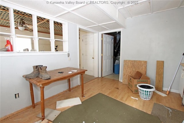 interior space featuring light wood-style flooring