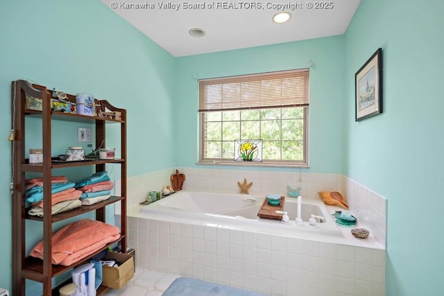 full bath featuring a garden tub