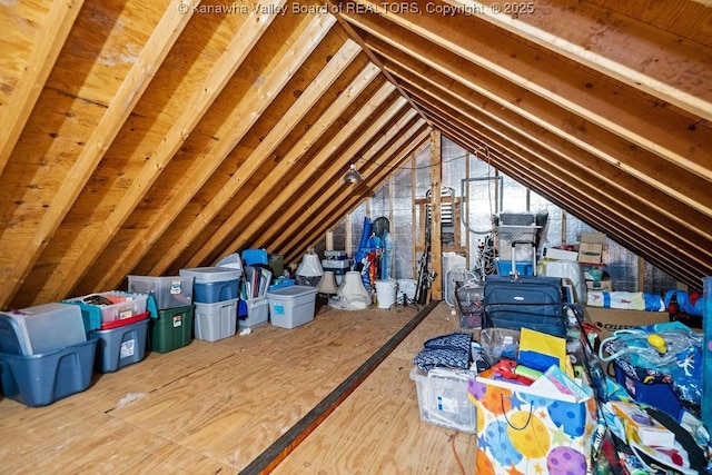 view of attic