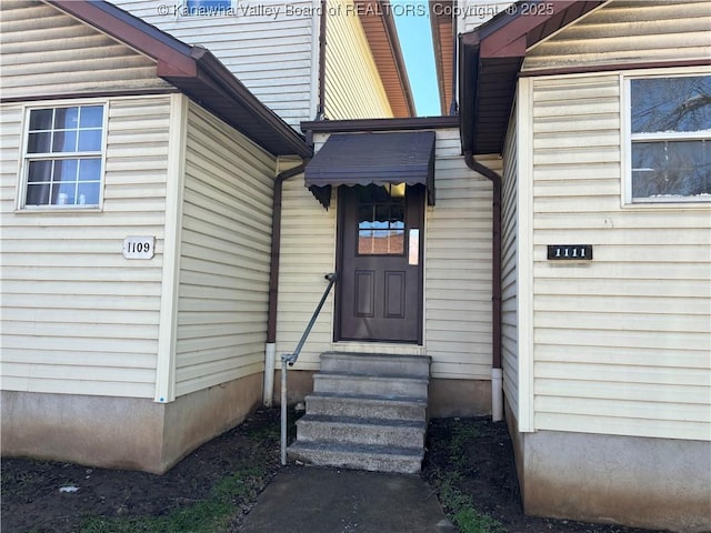 view of doorway to property