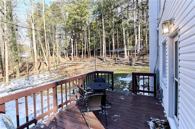 view of wooden terrace