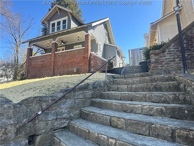 view of stairs