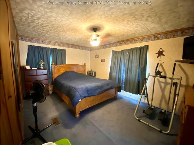 bedroom with ornamental molding