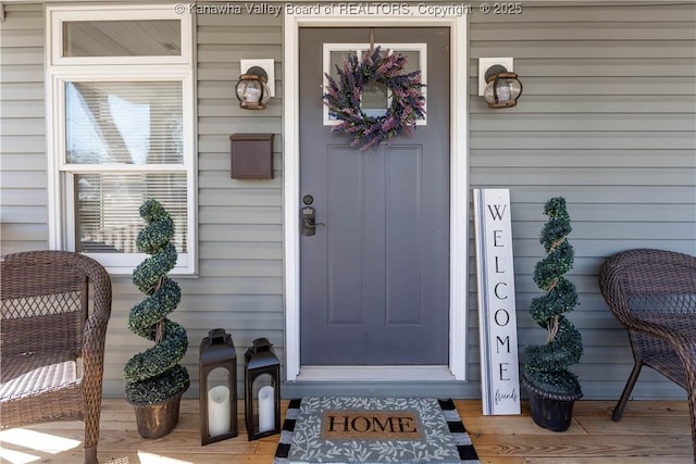 view of doorway to property