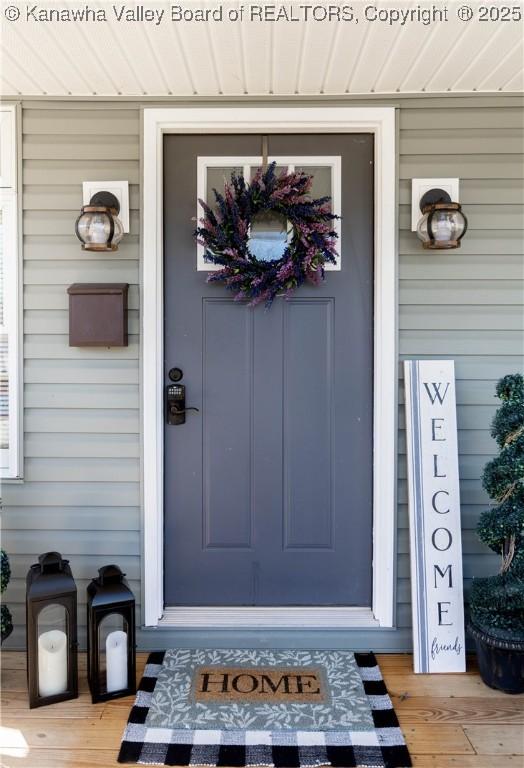 view of doorway to property