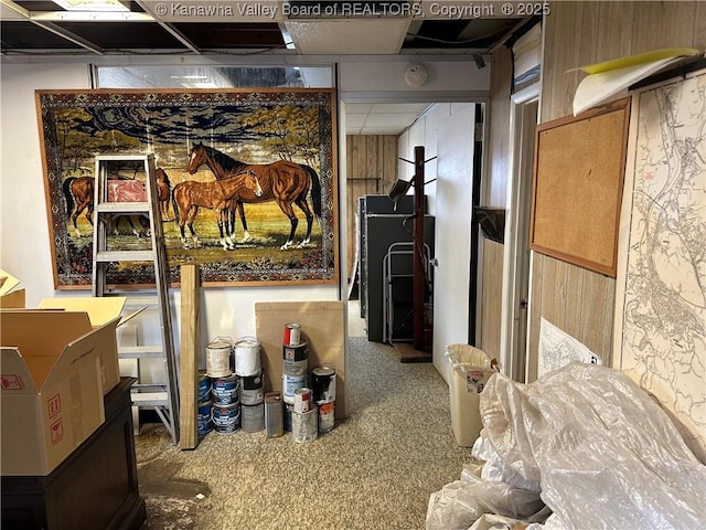 interior space featuring a paneled ceiling