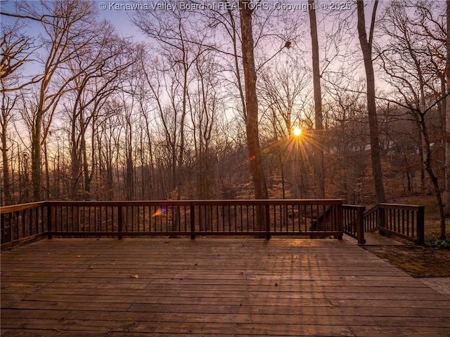 view of wooden terrace