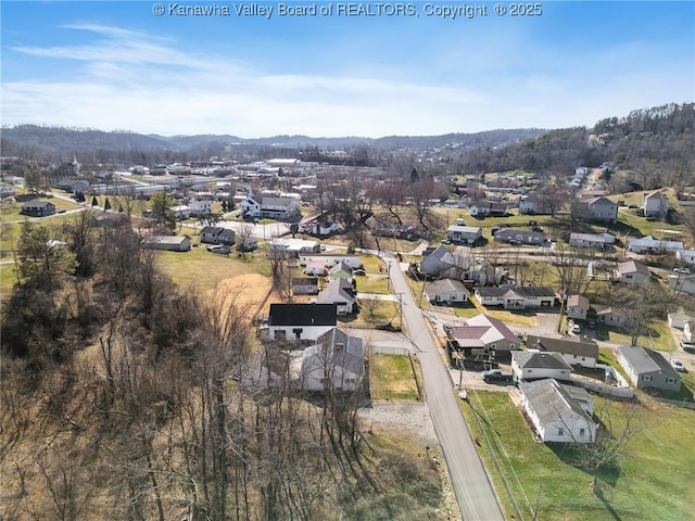 bird's eye view with a residential view