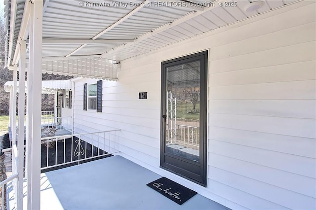 view of doorway to property