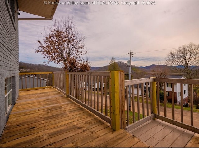 view of deck at dusk