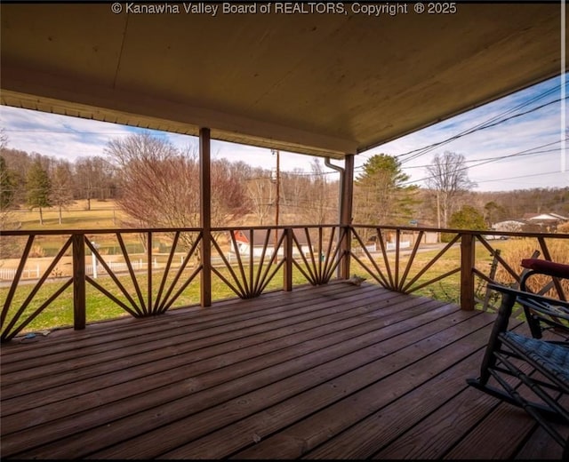 view of wooden terrace