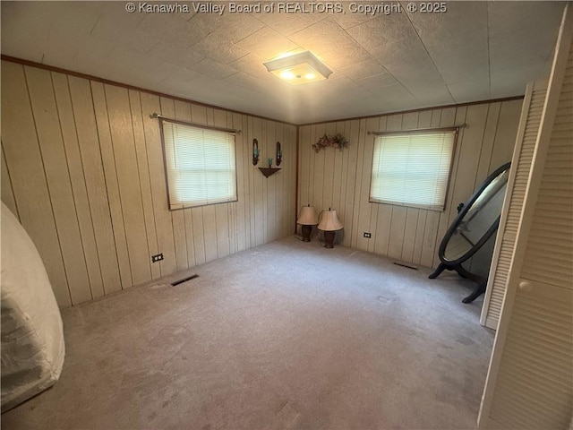interior space with visible vents and carpet