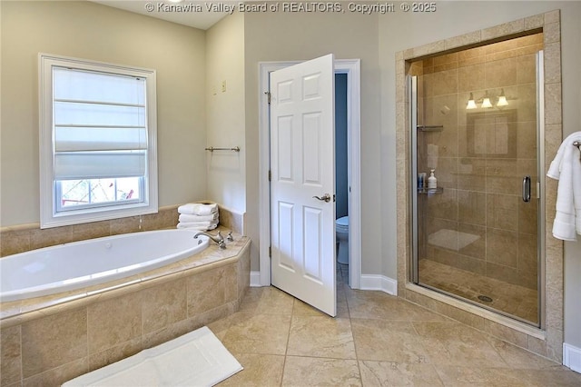 111 Graff Ln, Charleston, WV 25304 - full bath with a garden tub, a shower stall, and toilet