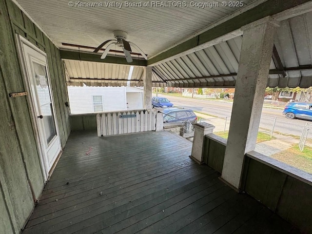 2509 Adams Ave, Huntington, WV 25704 - deck featuring a ceiling fan