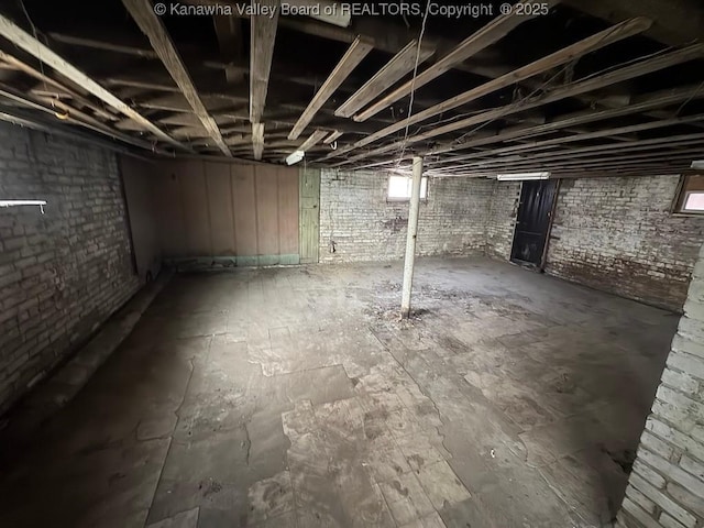 2509 Adams Ave, Huntington, WV 25704 - below grade area with brick wall