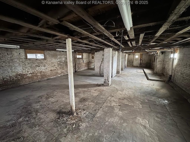 2509 Adams Ave, Huntington, WV 25704 - below grade area with brick wall