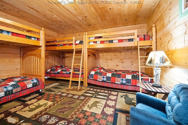 510 Shamrock Dr, Union, WV 26833 - bedroom with wood walls and wood ceiling