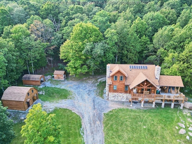 510 Shamrock Dr, Union, WV 26833 - bird's eye view featuring a wooded view