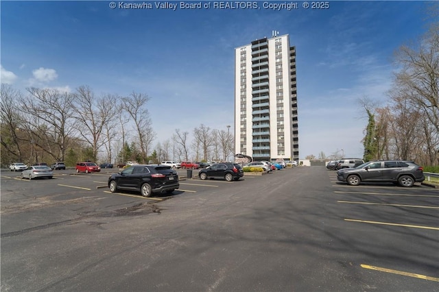 view of uncovered parking lot