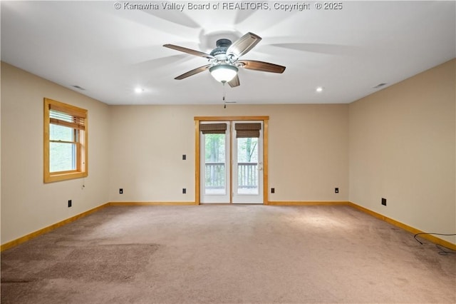 23 Mindia Ln, Alum Creek, WV 25003 - empty room featuring plenty of natural light, light carpet, baseboards, and recessed lighting