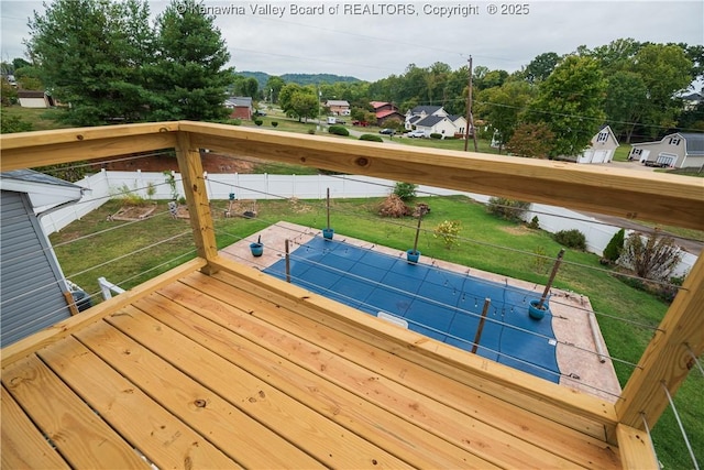120 Rosewood Dr, Hurricane, WV 25526 - wooden deck with a tennis court