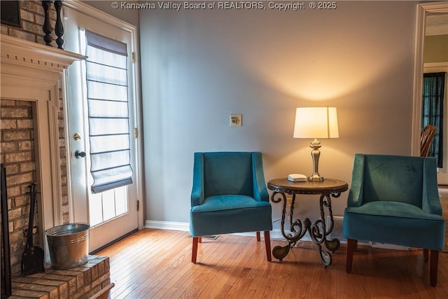 120 Rosewood Dr, Hurricane, WV 25526 - sitting room featuring wood-type flooring and baseboards