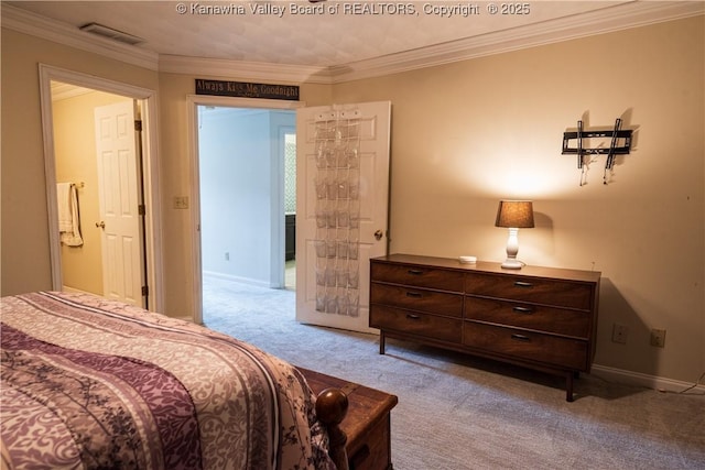 120 Rosewood Dr, Hurricane, WV 25526 - carpeted bedroom with baseboards and crown molding